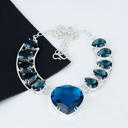 London Blue Topaz Gemstone Necklace