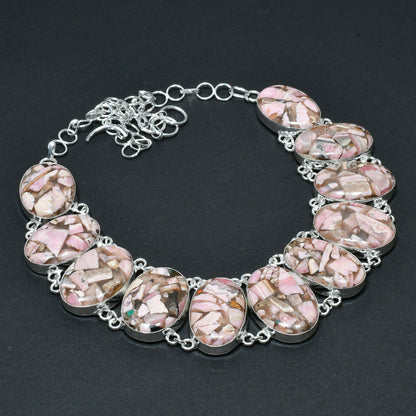Copper Rhodochrosite Gemstone Jewelry Set