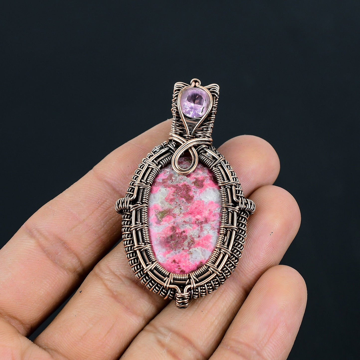 Pink Thulite Gemstone Pendant