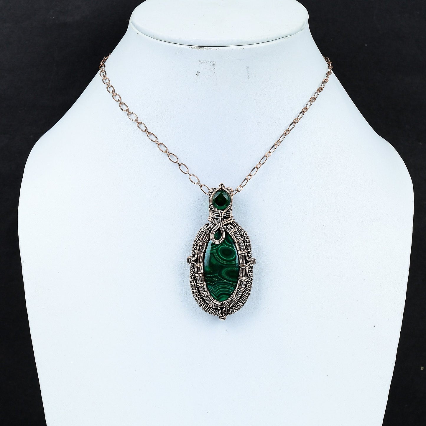 Green Malachite Gemstone Pendant