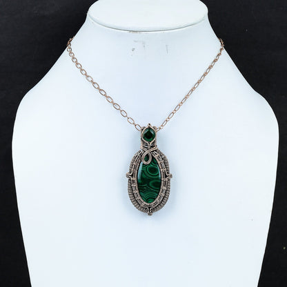 Green Malachite Gemstone Pendant