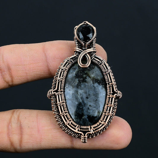 Gray Larvikite Gemstone Pendant