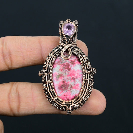 Pink Thulite Gemstone Pendant
