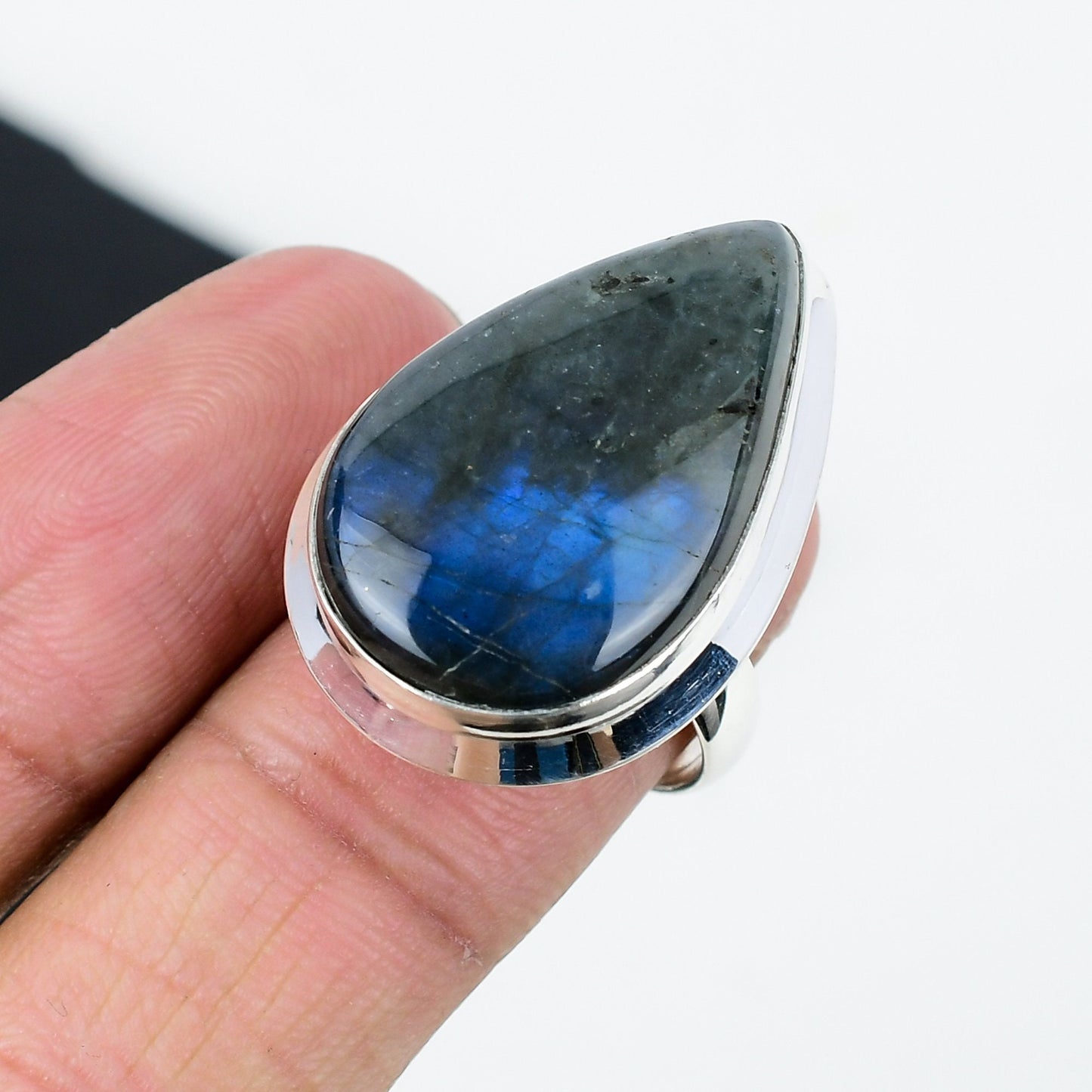 Blue Labradorite Gemstone Ring