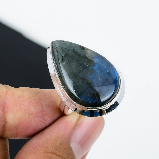 Blue Labradorite Gemstone Ring