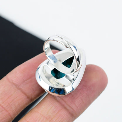 Turquoise Pear Sterling Silver Ring