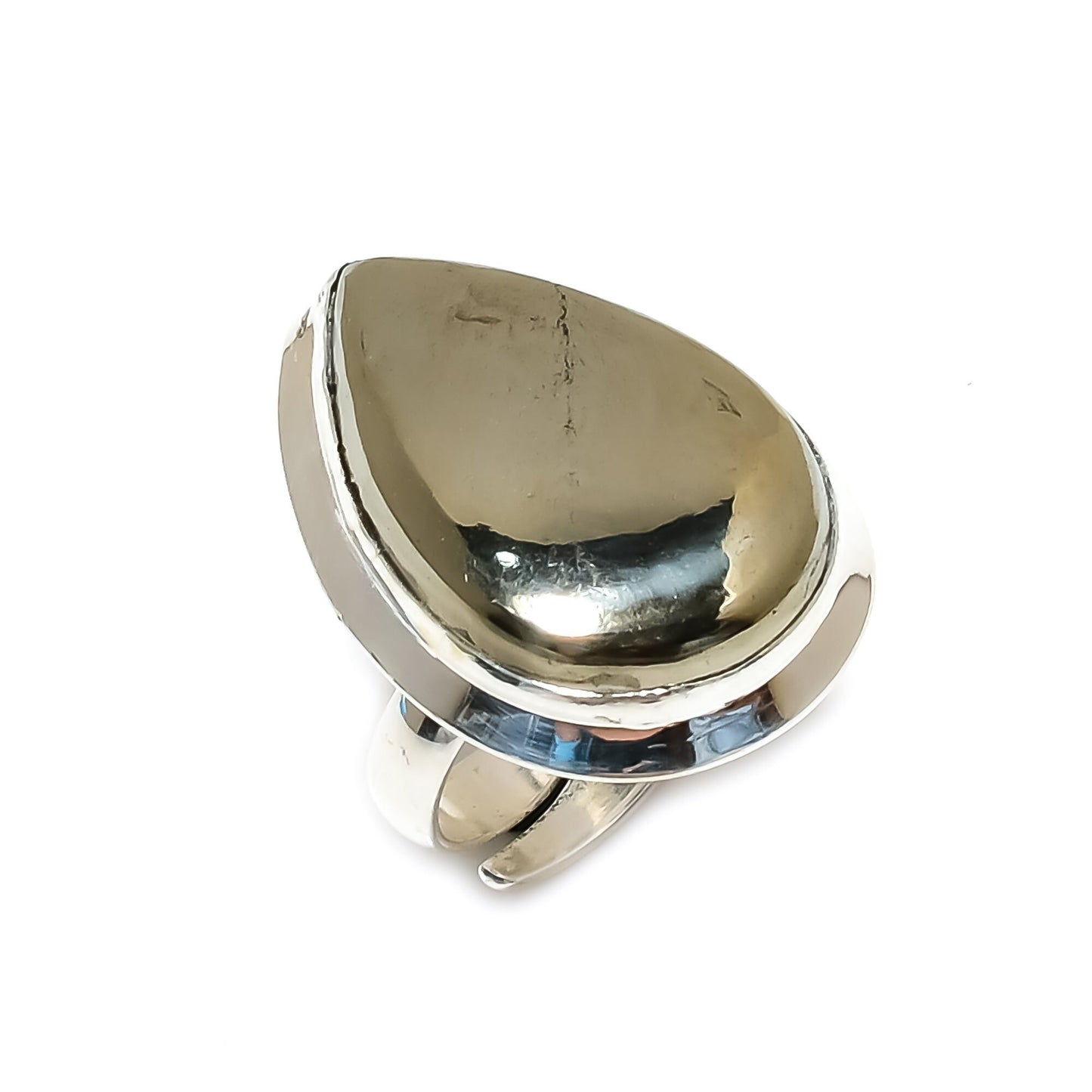 Gold Pyrite Gemstone Ring