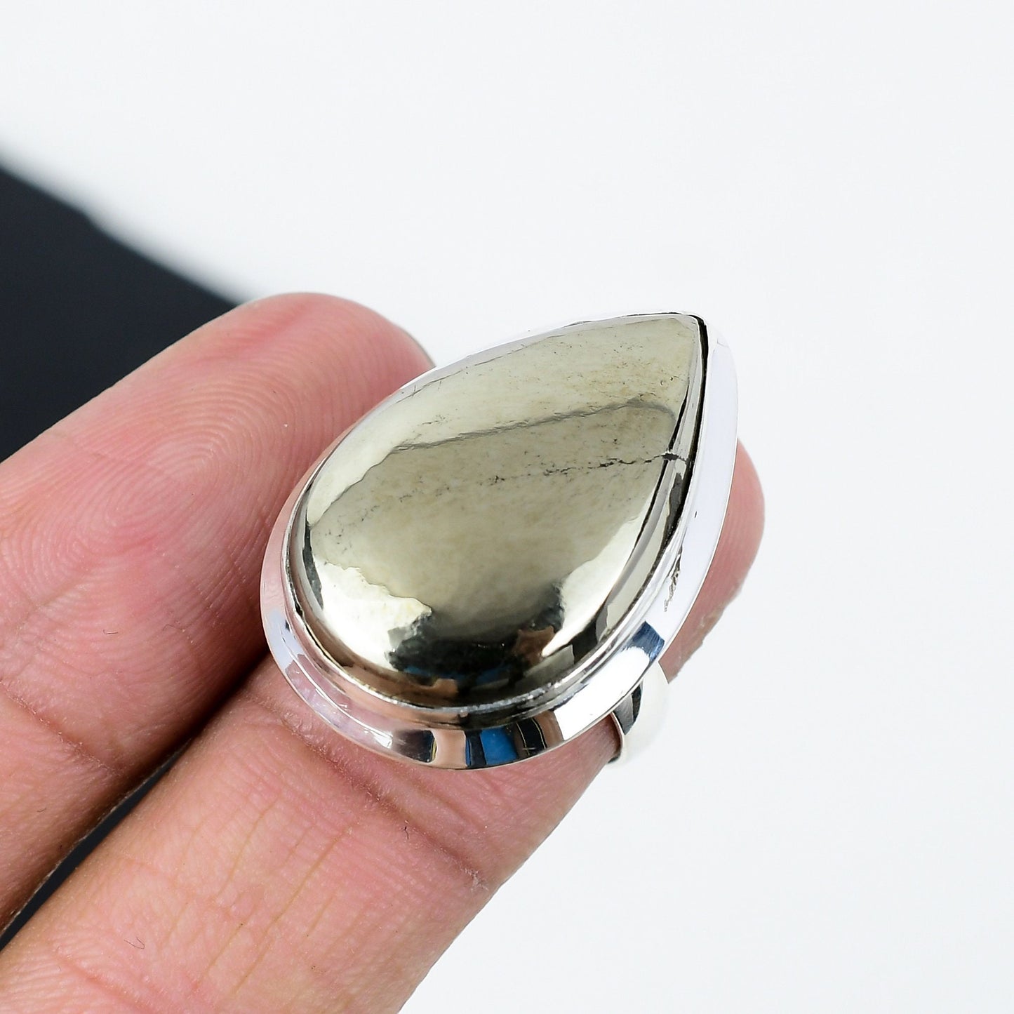 Gold Pyrite Gemstone Ring