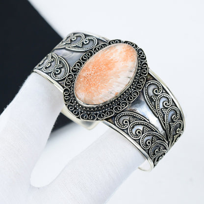 Orange Scolecite Gemstone Bracelet