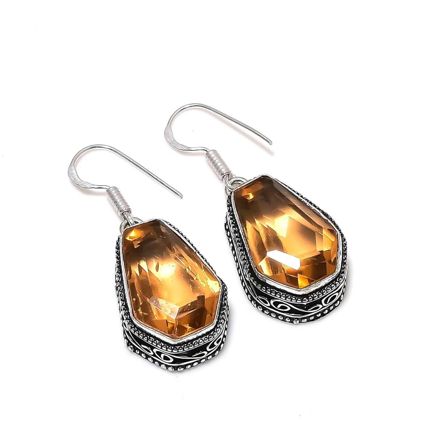Honey Topaz Sterling Silver Earrings