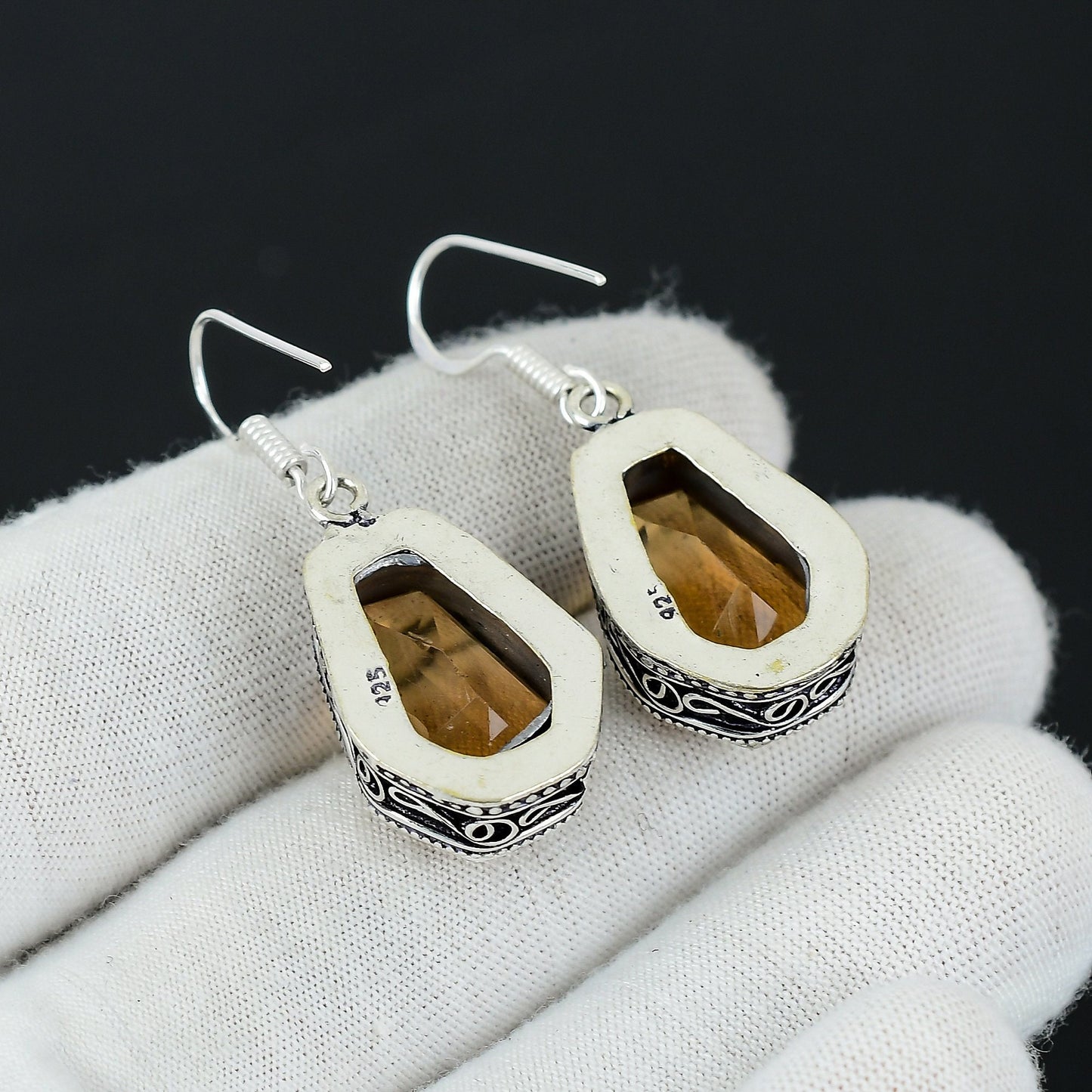 Honey Topaz Sterling Silver Earrings