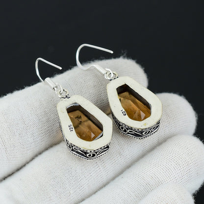 Honey Topaz Sterling Silver Earrings