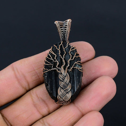 Black Tourmaline Gemstone Pendant