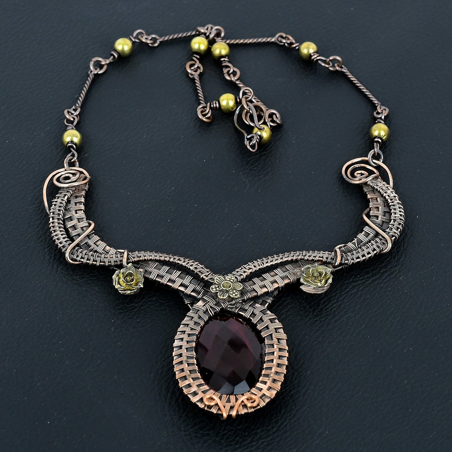 Red Garnet Gemstone Necklace