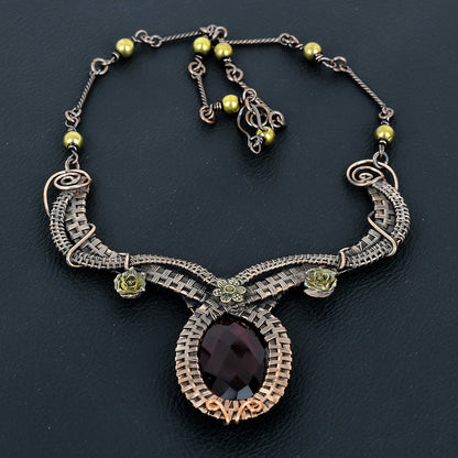 Red Garnet Gemstone Necklace