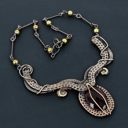 Red Garnet Gemstone Necklace