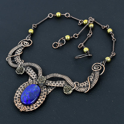 Blue Lapis Lazuli Gemstone Necklace
