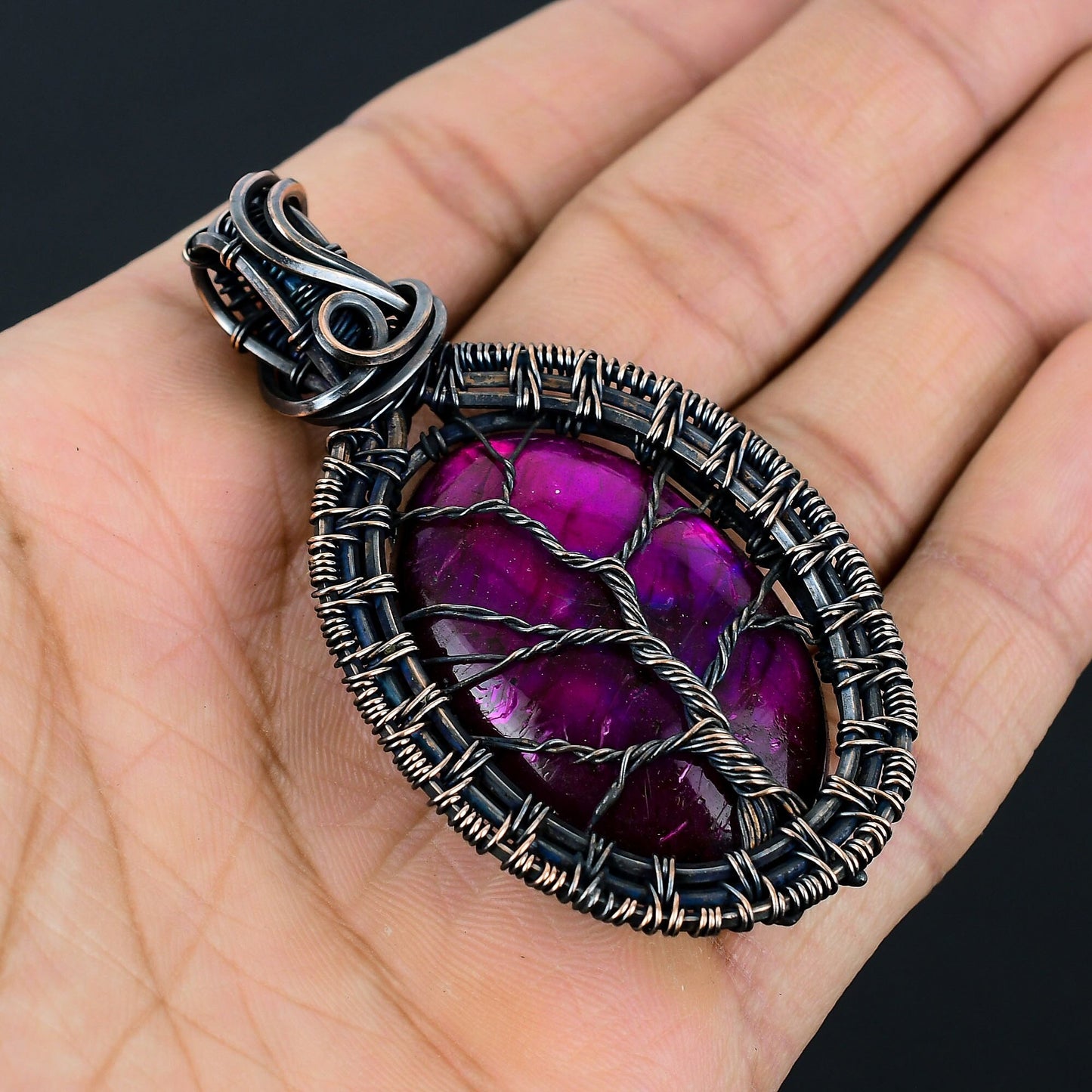 Pink Labradorite Gemstone Pendant
