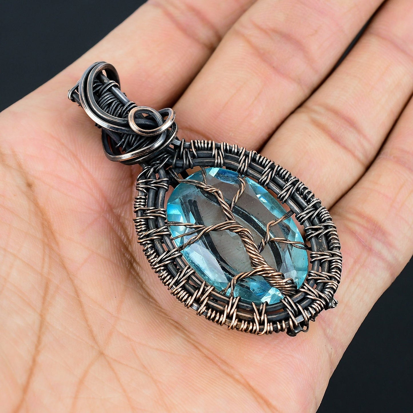 Blue Topaz Gemstone Pendant