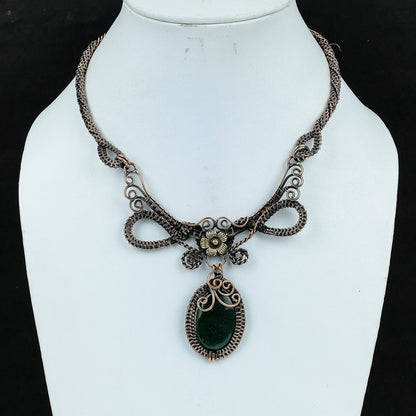 Green Jade Gemstone Necklace