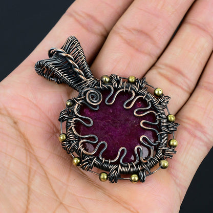 Red Ruby Gemstone Pendant