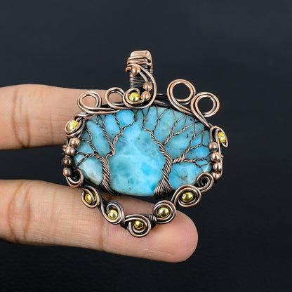 Blue Larimar Gemstone Pendant