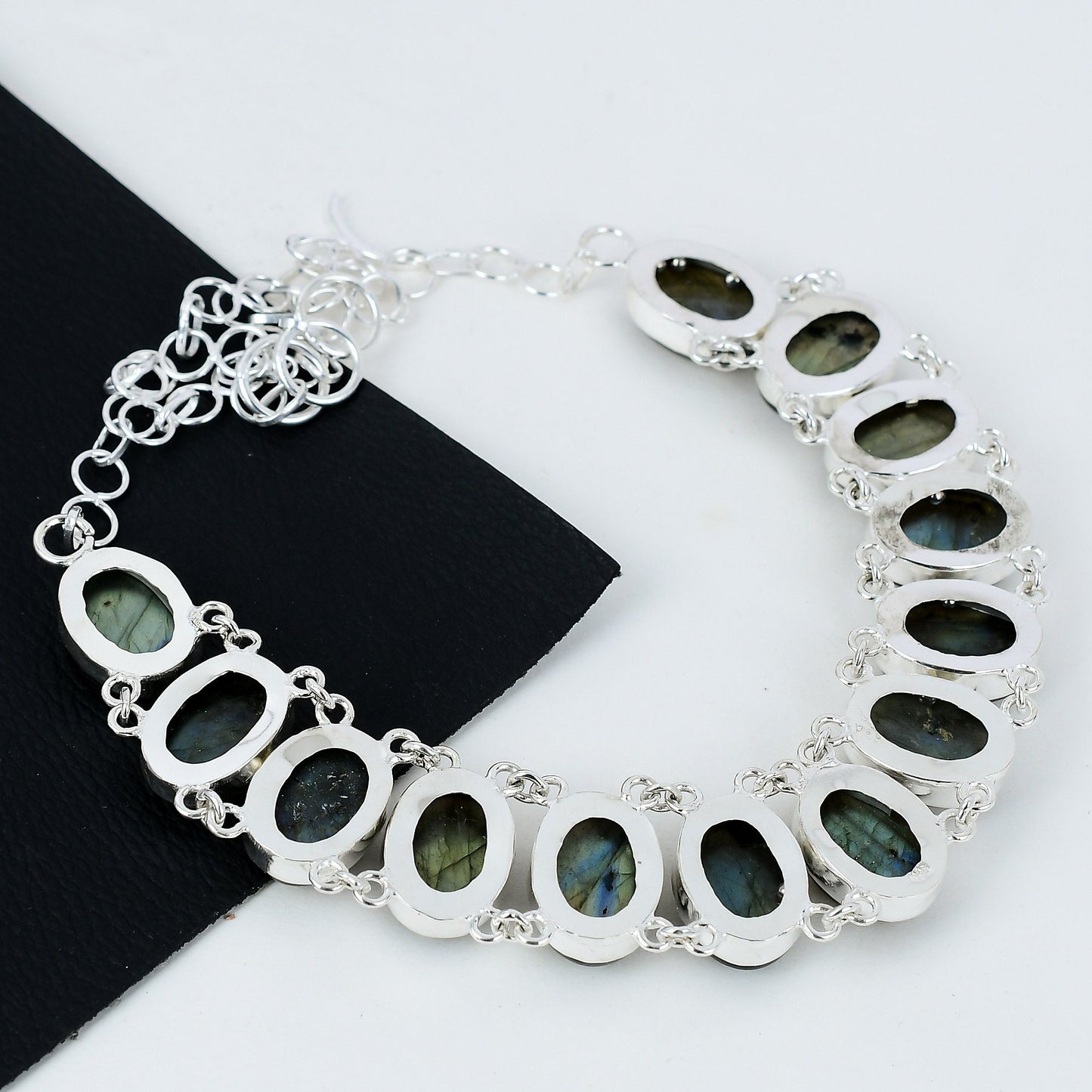 Blue Flash Labradorite Gemstone Necklace