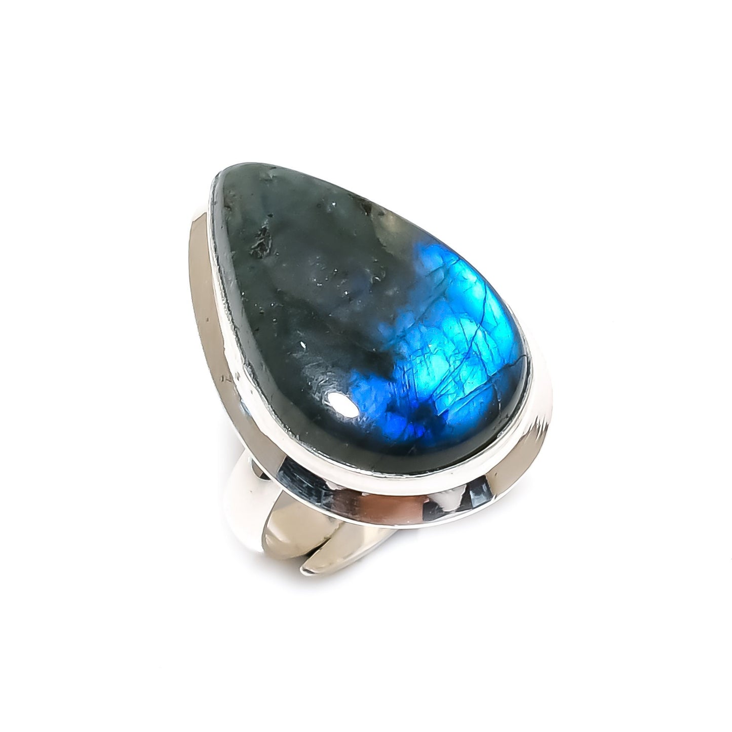 Blue Labradorite Gemstone Ring