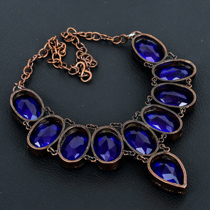 Blue Tanzanite Gemstone Necklace