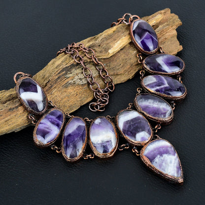 Purple Amethyst Gemstone Necklace
