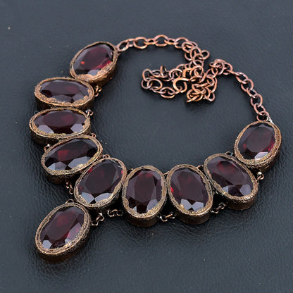 Red Garnet Gemstone Necklace