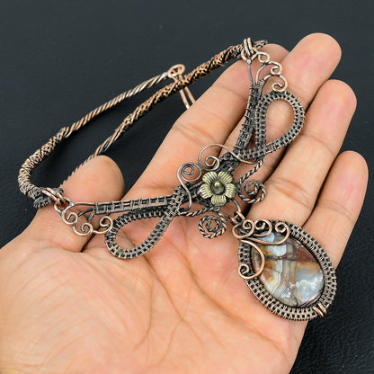 Multicolor Crazy Lace Agate Gemstone Necklace