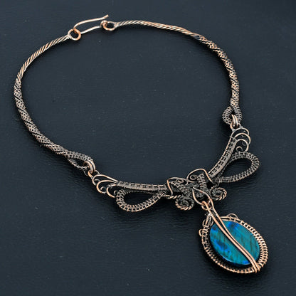 Blue Flash Labradorite Gemstone Necklace