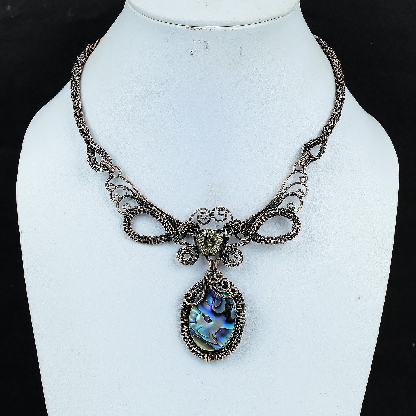 Iridescent Abalone Gemstone Pendant