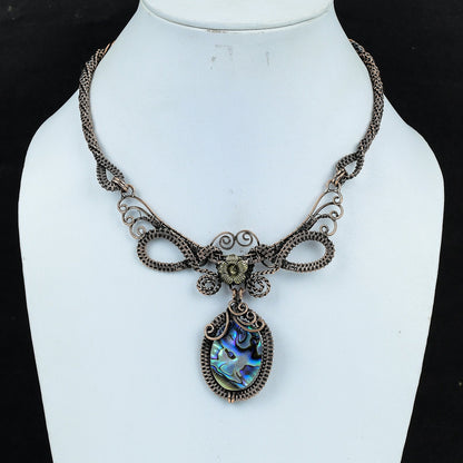 Iridescent Abalone Gemstone Pendant