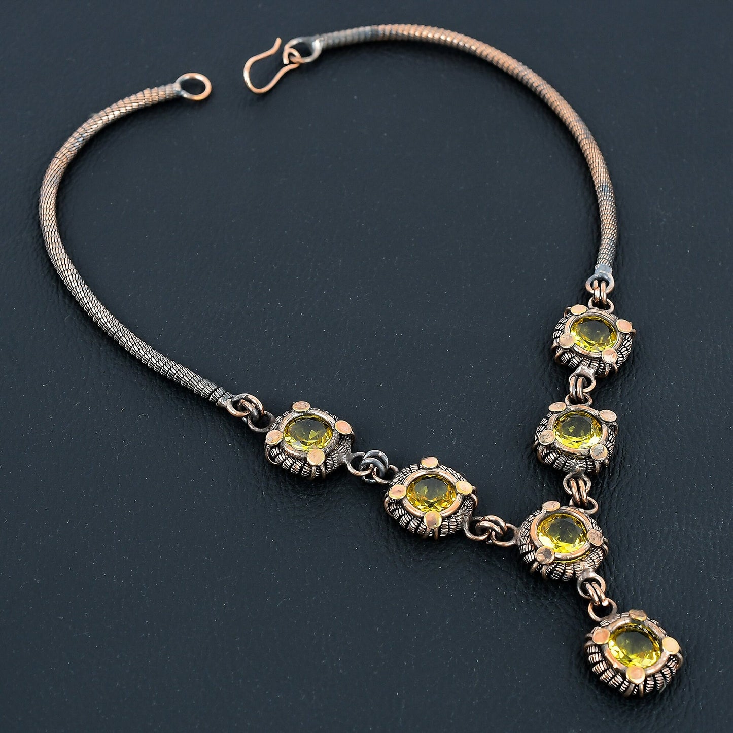 Golden Citrine Gemstone Necklace