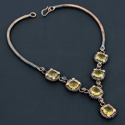 Golden Citrine Gemstone Necklace