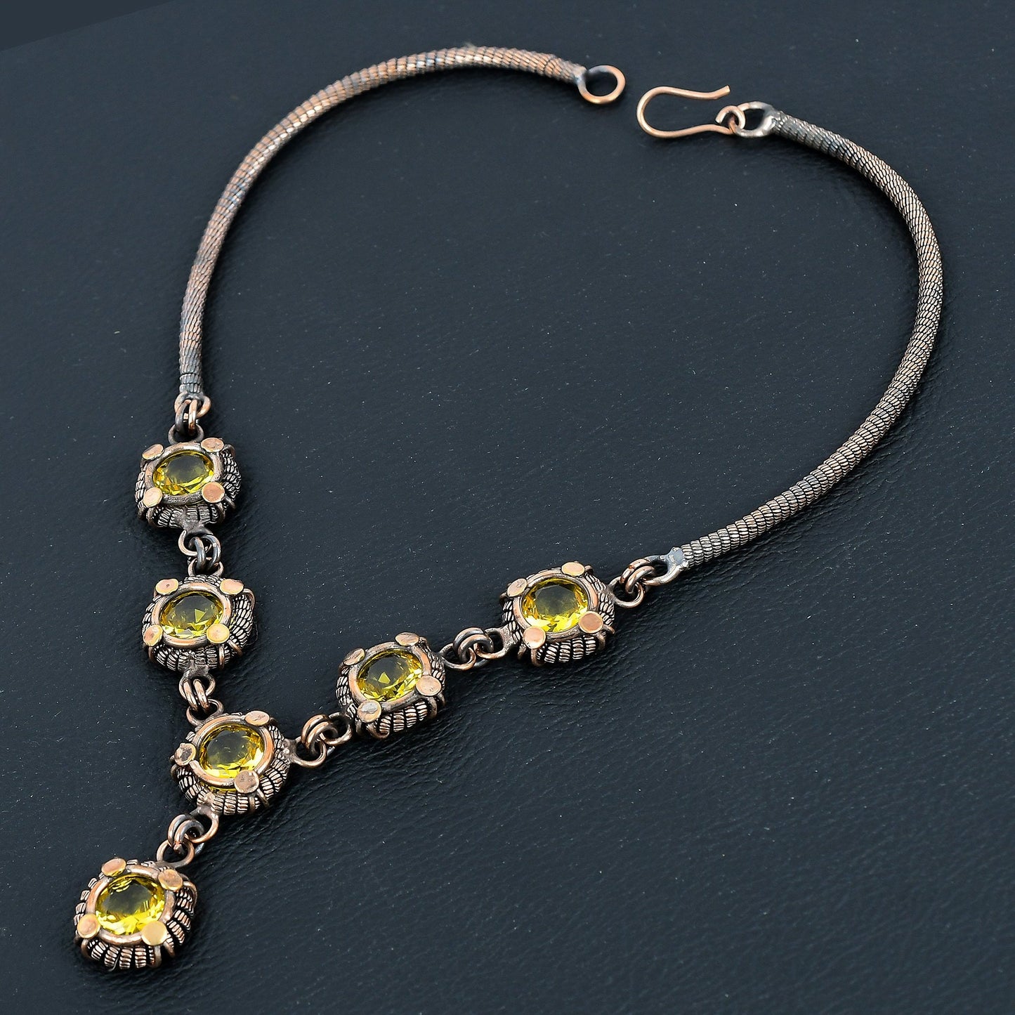Golden Citrine Gemstone Necklace