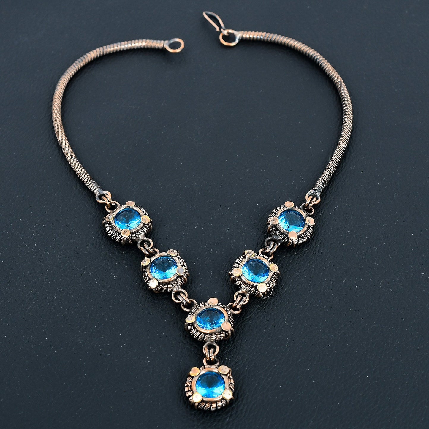 Blue Topaz Gemstone Necklace