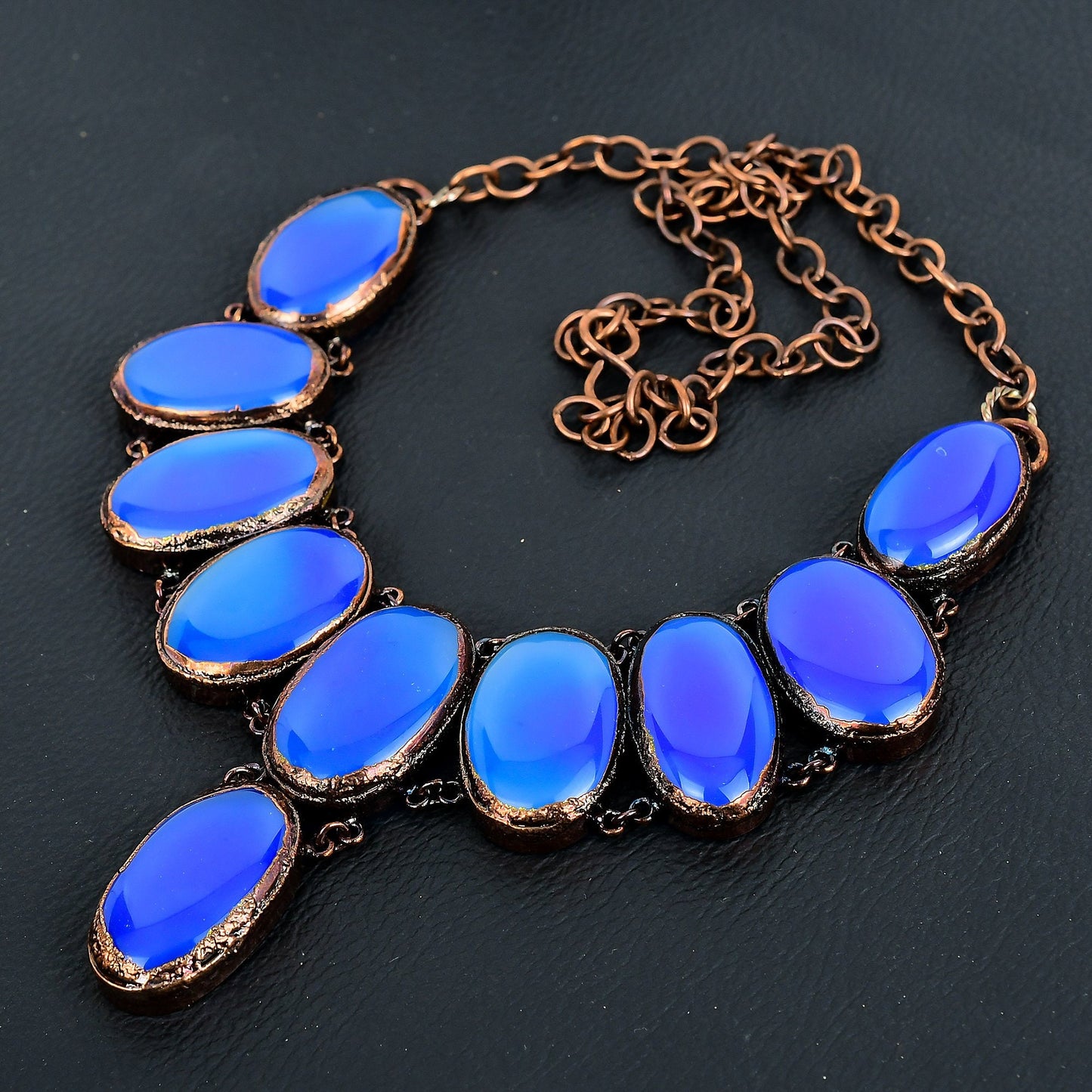 Blue Chalcedony Gemstone Necklace