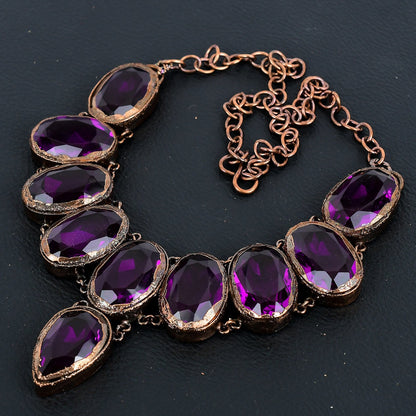Pink Amethyst Gemstone Necklace