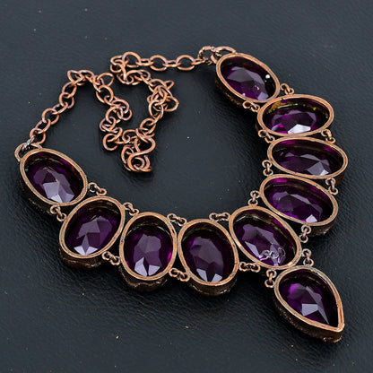 Pink Amethyst Gemstone Necklace