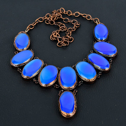 Blue Chalcedony Gemstone Necklace