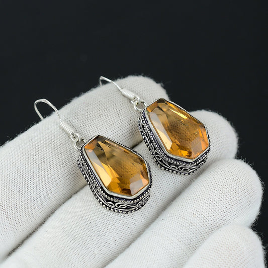 Honey Topaz Sterling Silver Earrings