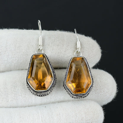 Honey Topaz Sterling Silver Earrings