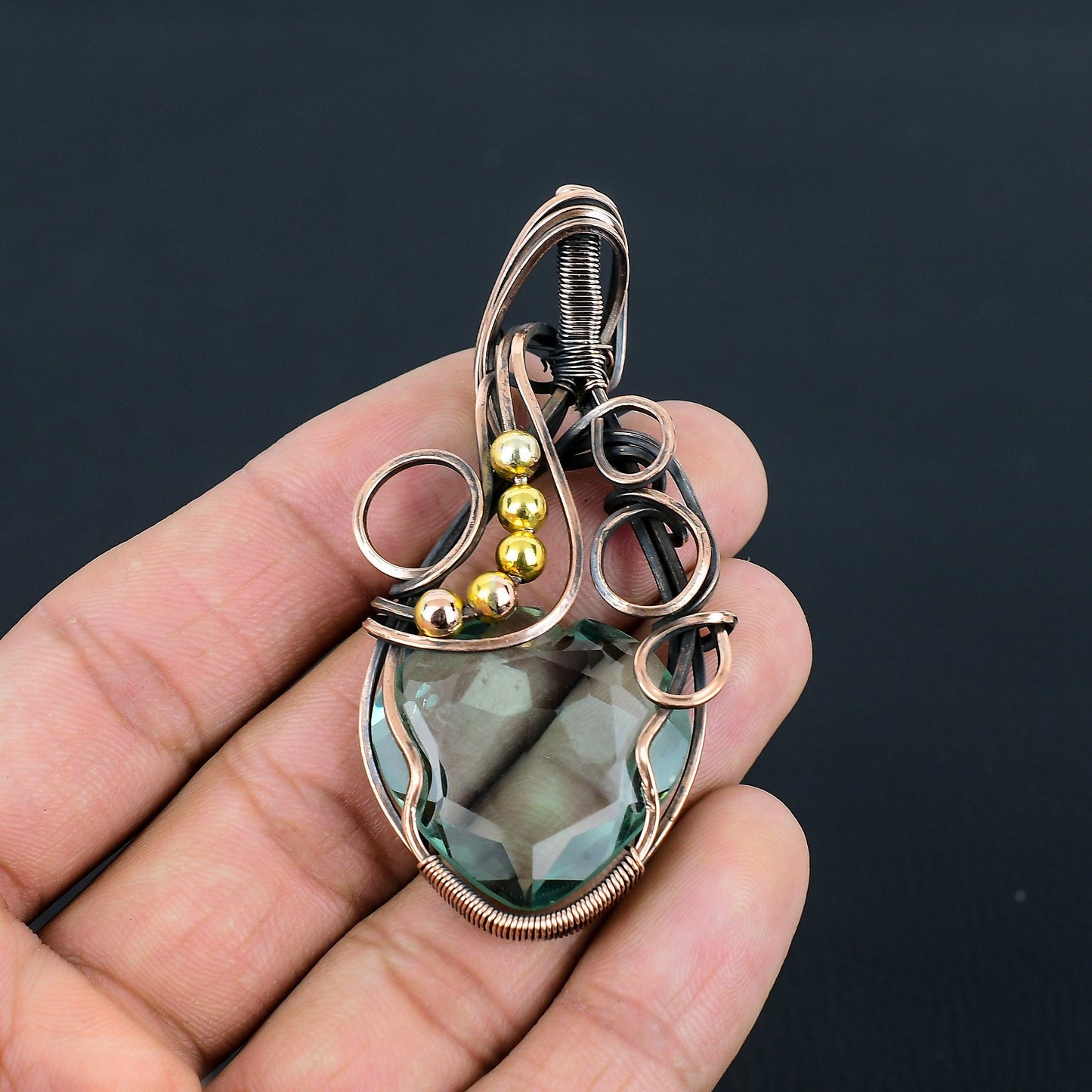 Blue Aquamarine Gemstone Pendant