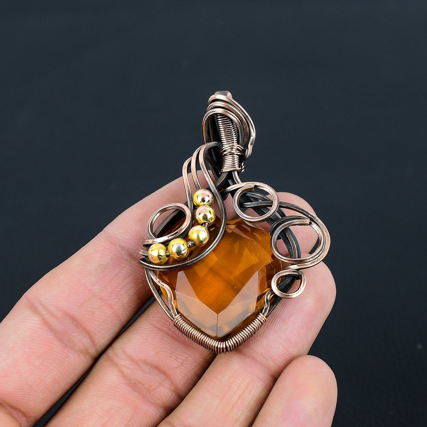 Yellow Citrine Gemstone Pendant
