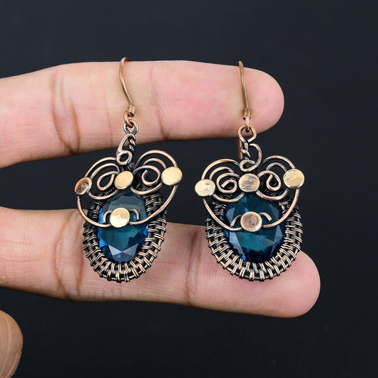 London Blue Topaz Gemstone Earrings