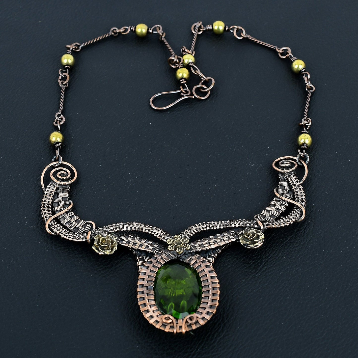 Green Peridot Gemstone Necklace