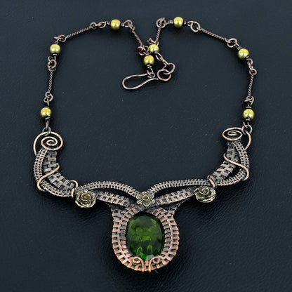 Green Peridot Gemstone Necklace